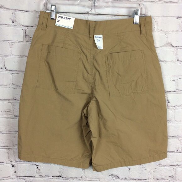 Old Navy Men’s Shorts Size 29 Reversible Khaki & Blue Striped Beach Pool Outdoor - Picture 3 of 7